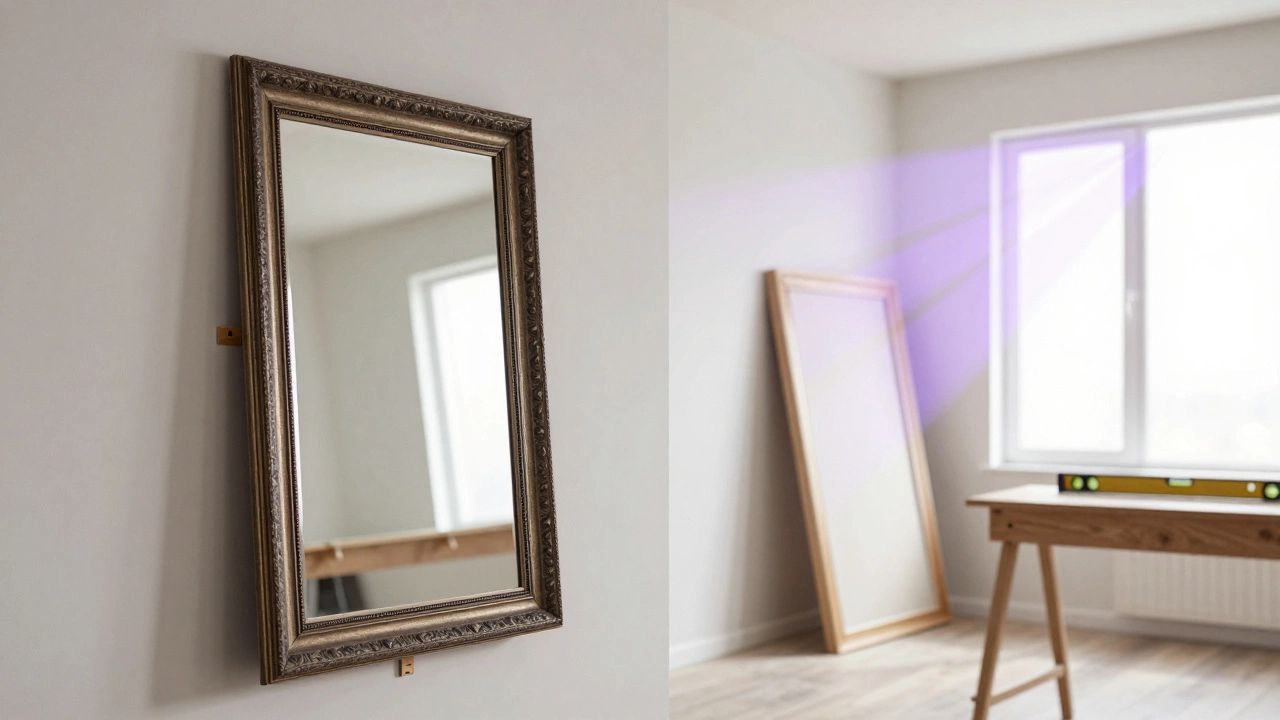Heavy art secured to studs versus sagging frames