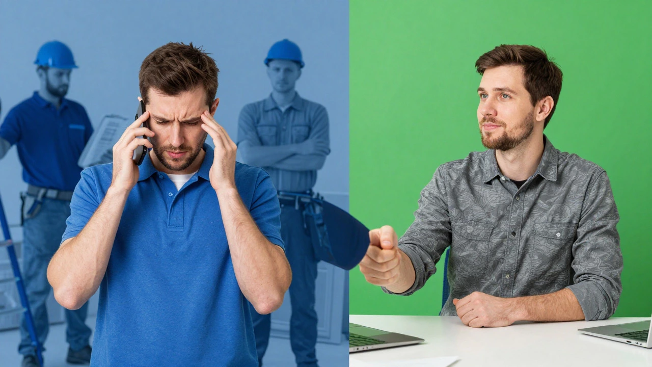 Comparison of homeowner stress when managing trades versus using a construction firm